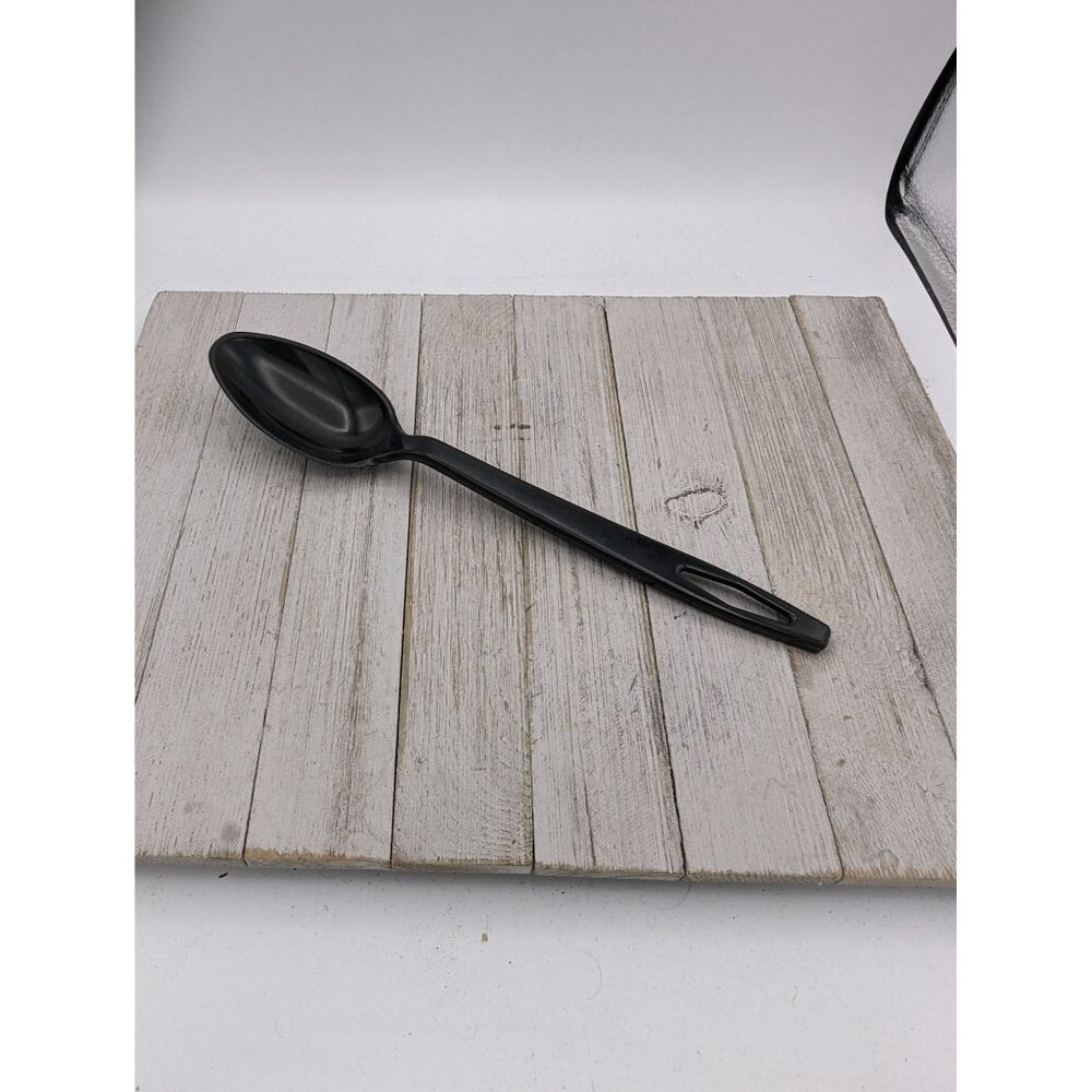 Vintage Tailor Made Products #7 Black Nylon Plastic Solid Spoon 11 1/2"